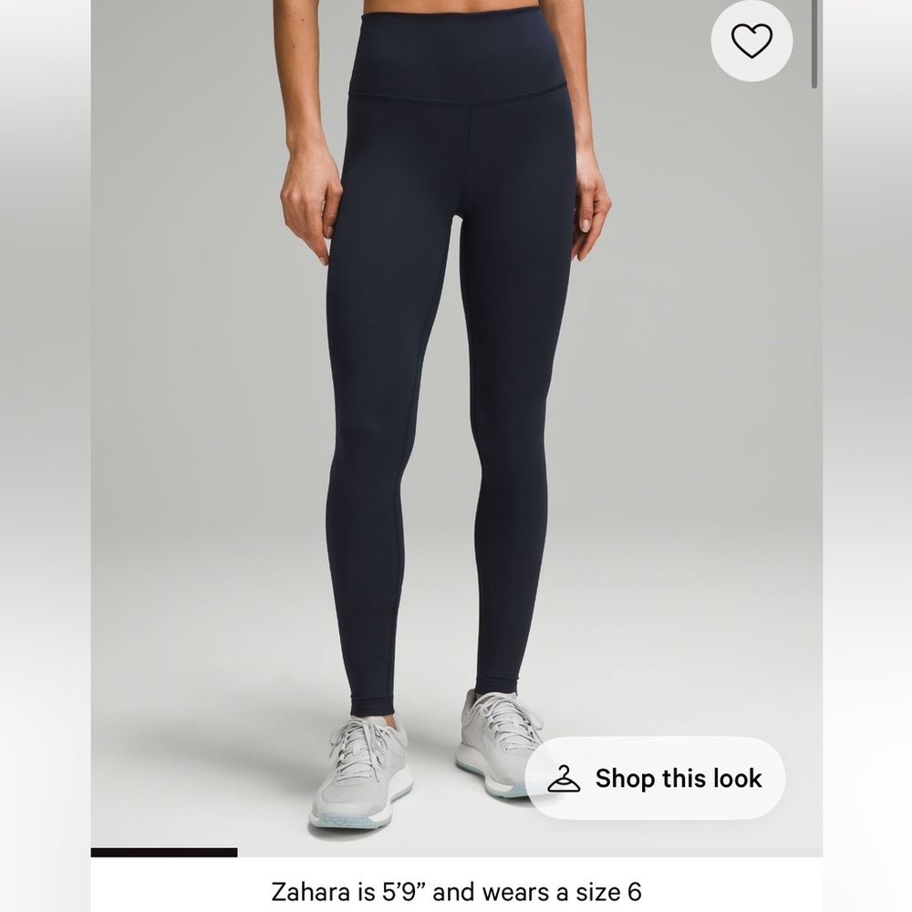 Lululemon Athletica Navy Wunder Train High Rise Leggings